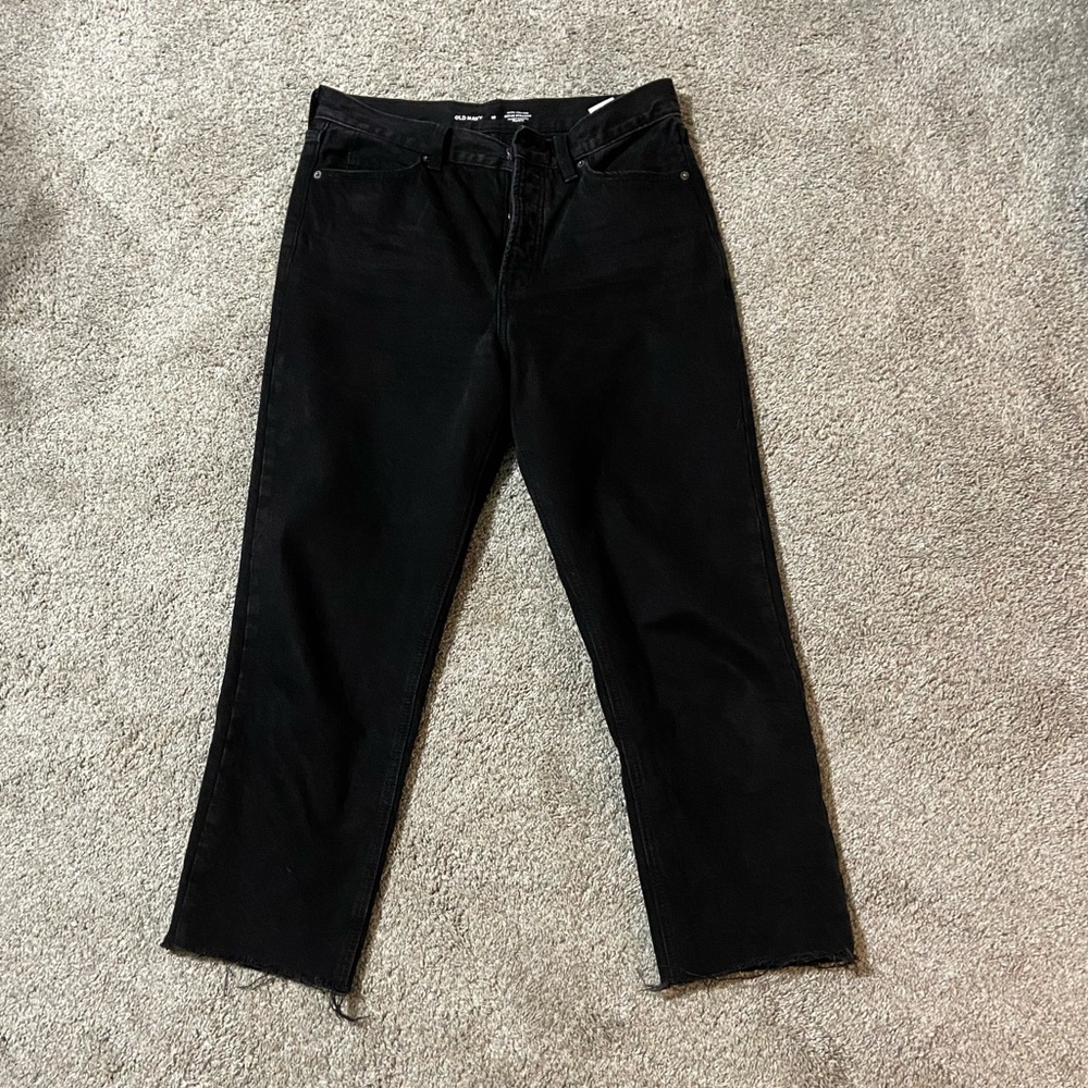 Old Navy Extra Hi Rise Sky High Straight Leg Jeans